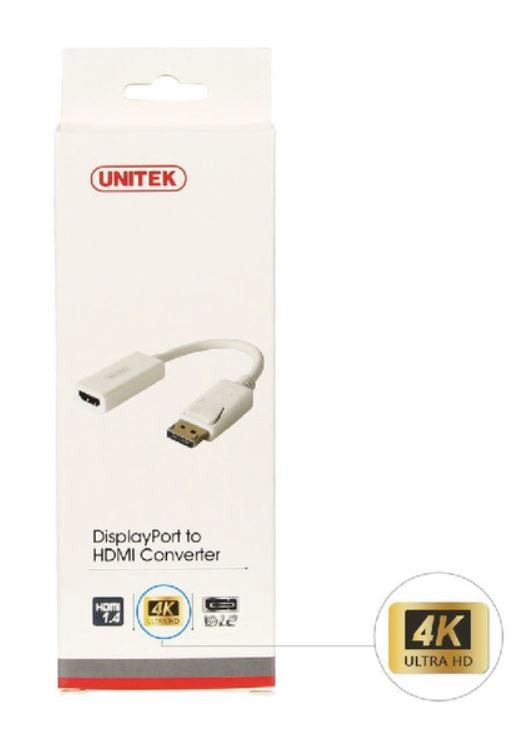 Hdmi laidas unitek displayport male, hdmi type a female