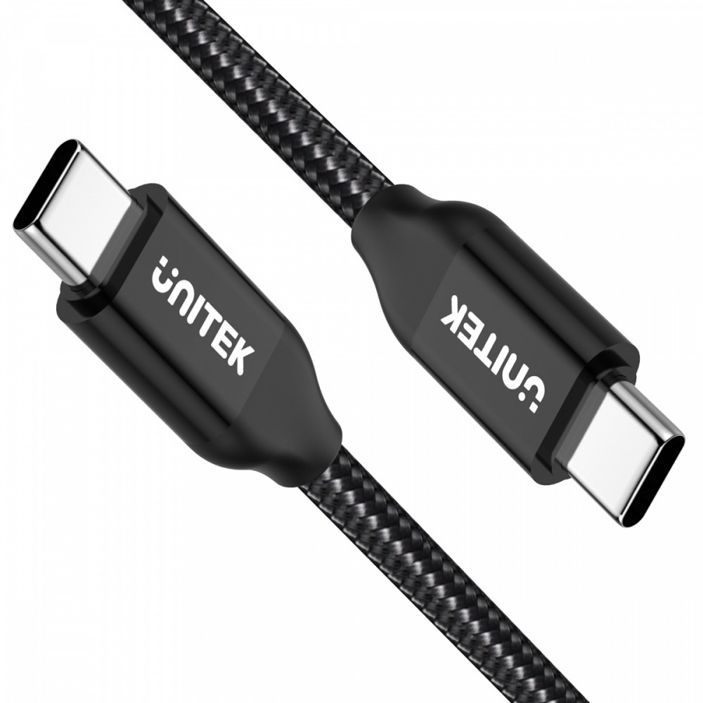 Maitinimo laidas unitek c14059bk, usb c, 2 m
