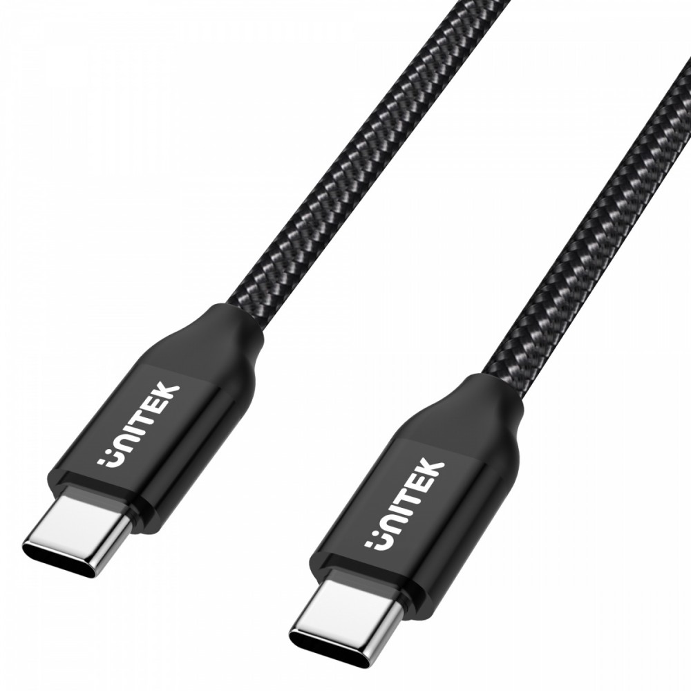 Maitinimo laidas unitek c14059bk, usb c, 2 m