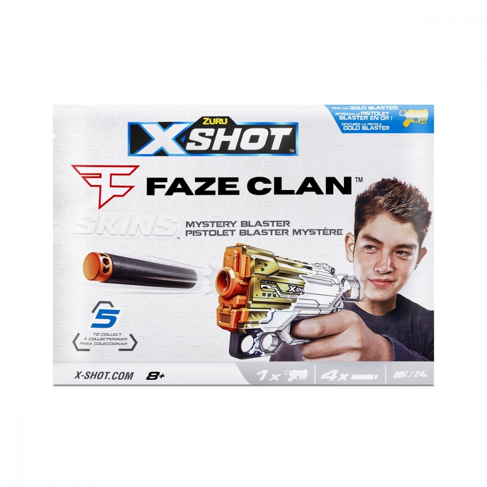 Putplasčio šovinių paleidimo įrenginys x-shot blaster skins menace faze blind zuru, 1 vnt, 5 d.