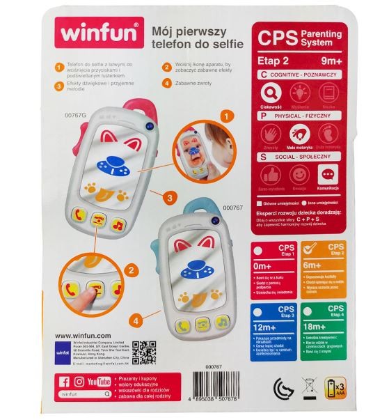 Žaislinis telefonas winfun smily play