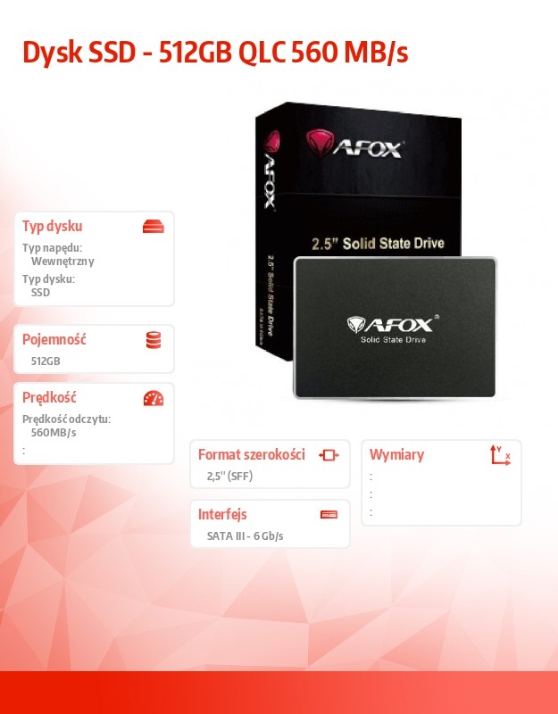 Ssd vidinis kietasis diskas afox sd250-512gqn, 512gb