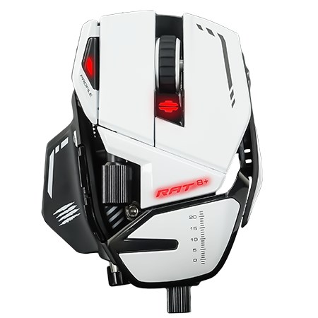 Madcatz rat 8+ white  – rgb led – 16000 dpi – pixart pmw3389