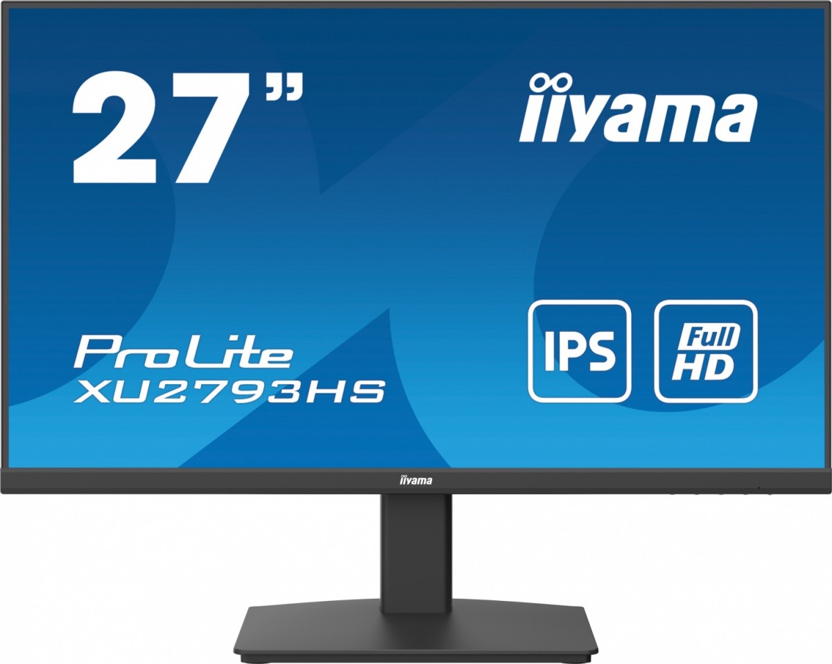 Monitorius ekranas iiyama 27'' ultra plonas ips skydelis 16:9 1ms 100hz 250cd/m² 1920x1080 1xhdmi 1xdisplayport garsiakalbiai 2 x 2w + ausinės tco