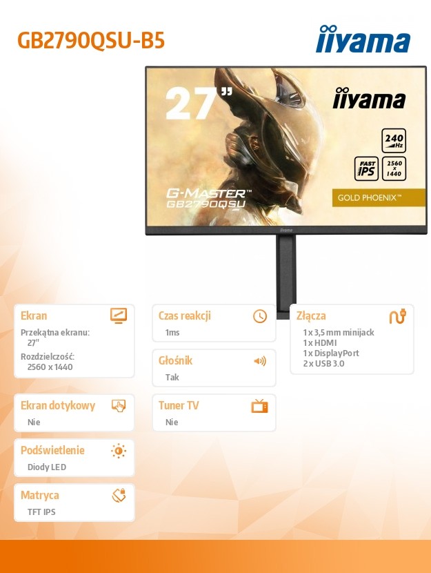 Monitorius g-master gb2790qsu-b5, 27