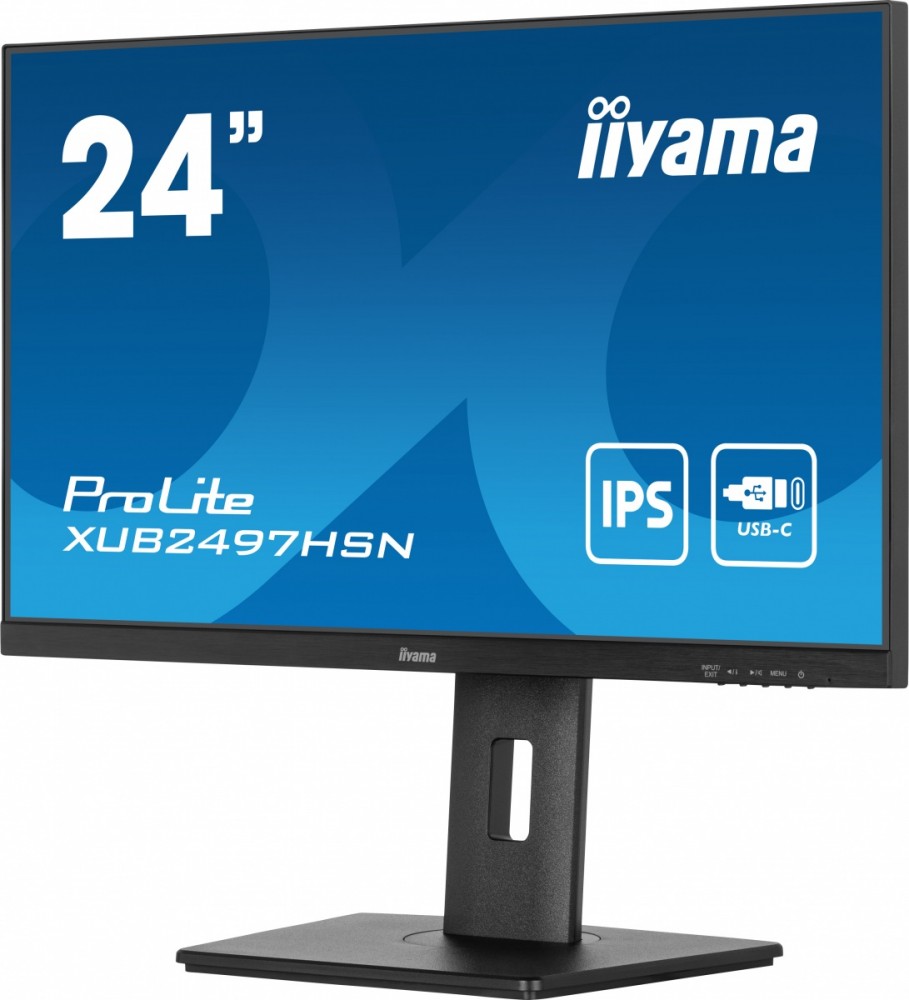 Monitorius iiyama prolite xub2497hsn-b2 23.8 colių fhd ips monitorius, 100 hz, pivot, garsiakalbiai, juoda, verslui