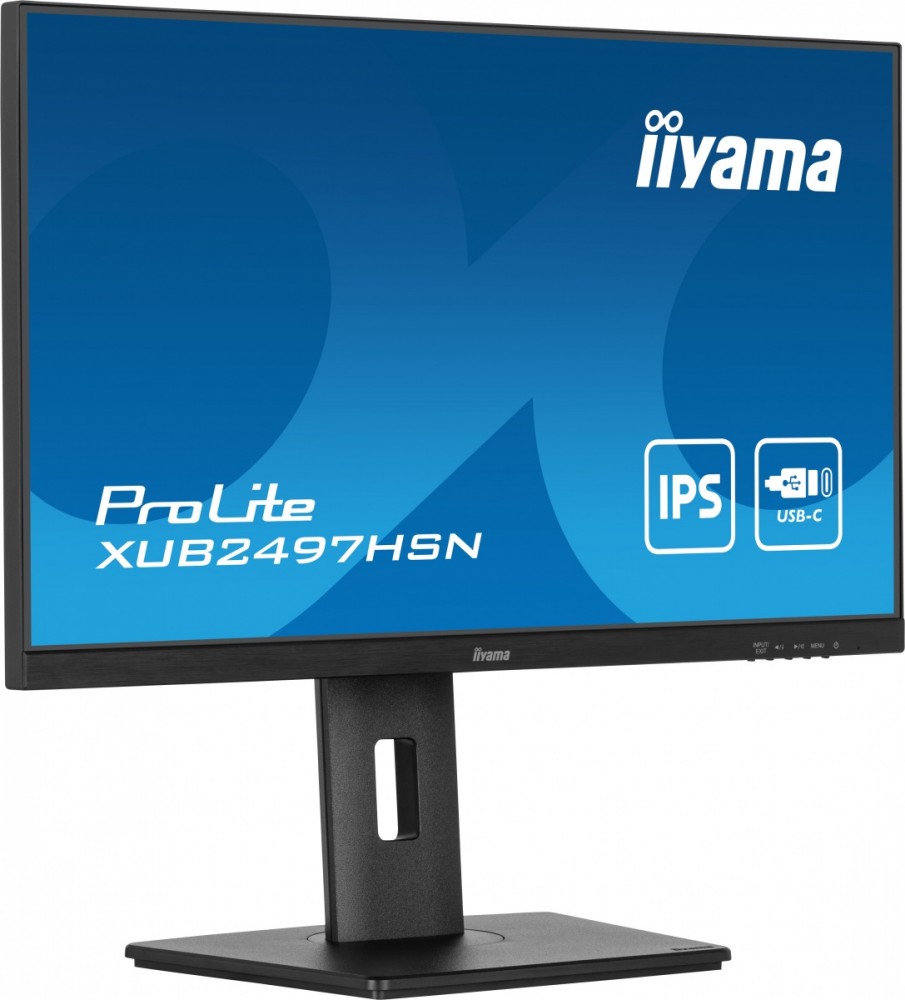 Monitorius iiyama prolite xub2497hsn-b2 23.8 colių fhd ips monitorius, 100 hz, pivot, garsiakalbiai, juoda, verslui