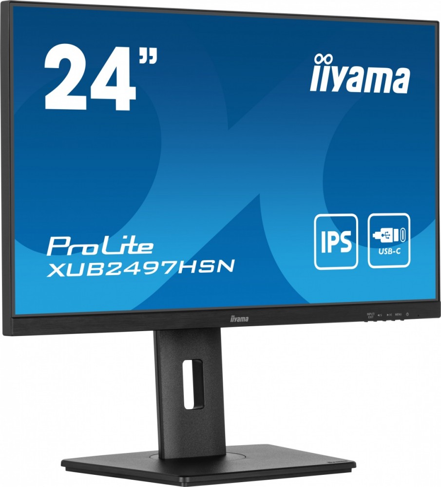 Monitorius iiyama prolite xub2497hsn-b2 23.8 colių fhd ips monitorius, 100 hz, pivot, garsiakalbiai, juoda, verslui