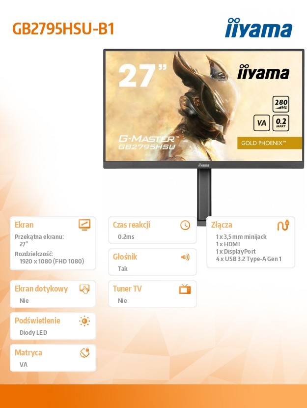 Monitorius iiyama gb2795hsu-b1 27