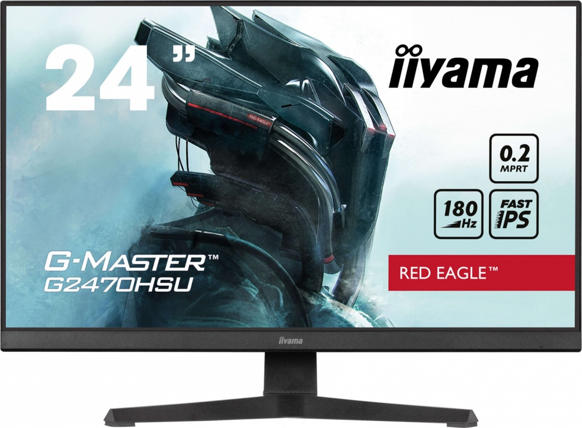 Monitorius kompiuterio ekranas – iiyama – g2470hsu-b6 – 24 colių ips fhd 1920 x 1080 – 0,2 ms – 180 hz – hdmi dp – juoda