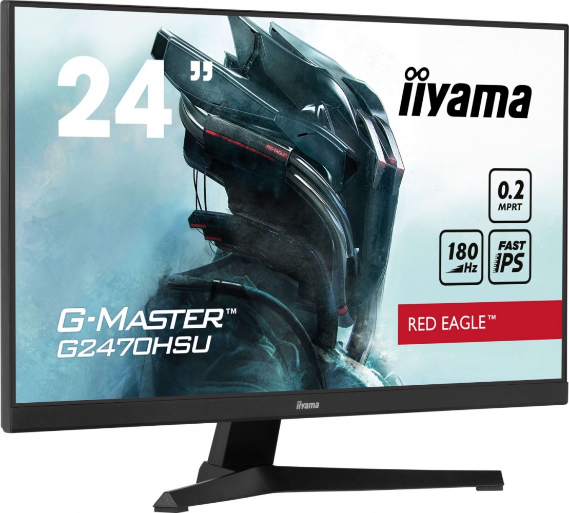 Monitorius kompiuterio ekranas – iiyama – g2470hsu-b6 – 24 colių ips fhd 1920 x 1080 – 0,2 ms – 180 hz – hdmi dp – juoda
