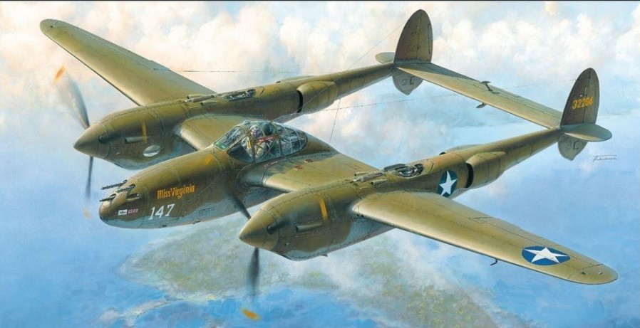 Tamiya - lockheed p-38 f/g lightning, 1/48, 61120