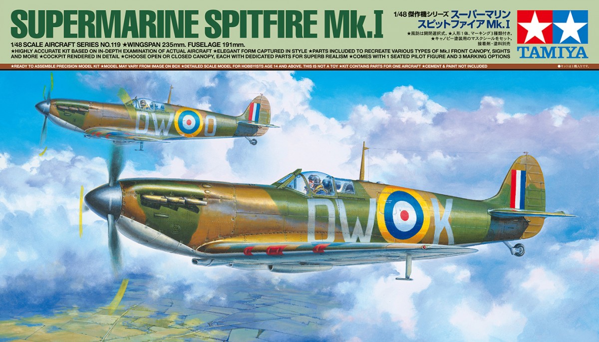 Tamiya - supermarine spitfiremk.i, 1/48, 61119