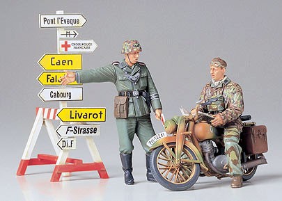 Tamiya - german motorcycle orderly set, 1/35, 35241