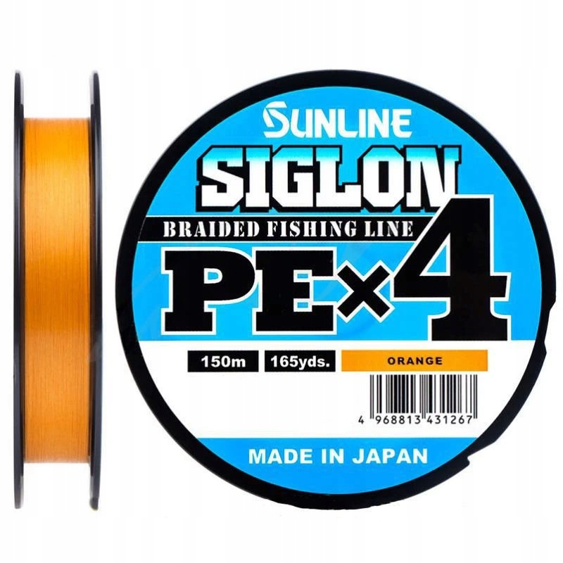 Valas Sunline Siglon PE×4, 150 m, oranžinis