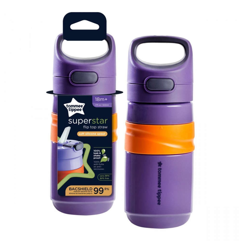 Tommee Tippee Superstar Flip Top sportinis butelis vaikams nuo 18 mėn., 500 ml