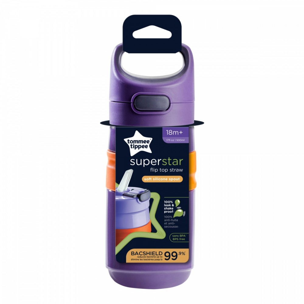 Tommee Tippee Superstar Flip Top sportinis butelis vaikams nuo 18 mėn., 500 ml