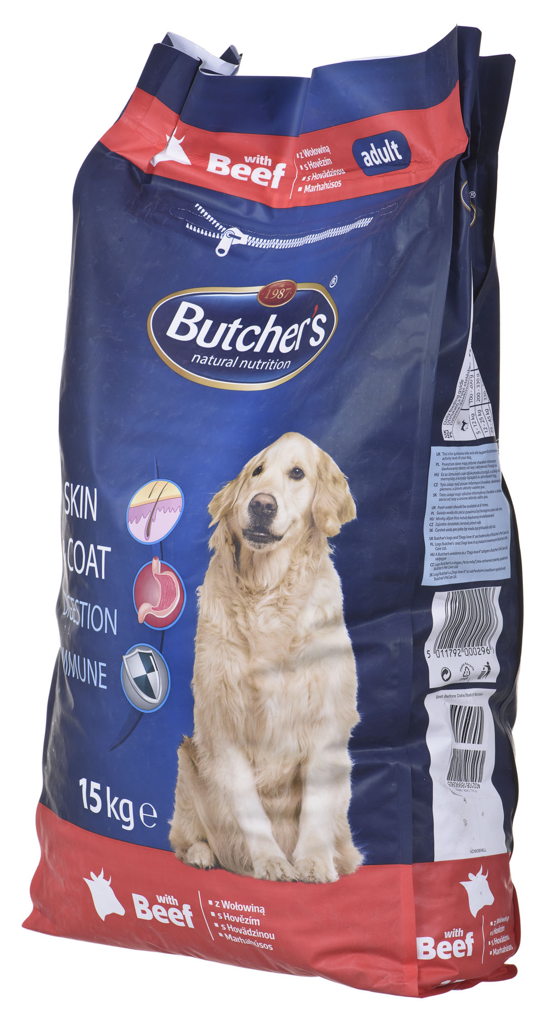 Sausas maistas šunims butcher’s, su jautiena, 15 kg