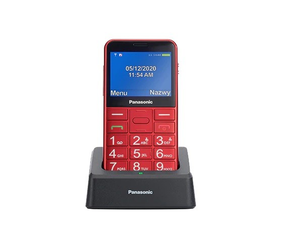 Telefonas panasonic kx-tu155exrn red