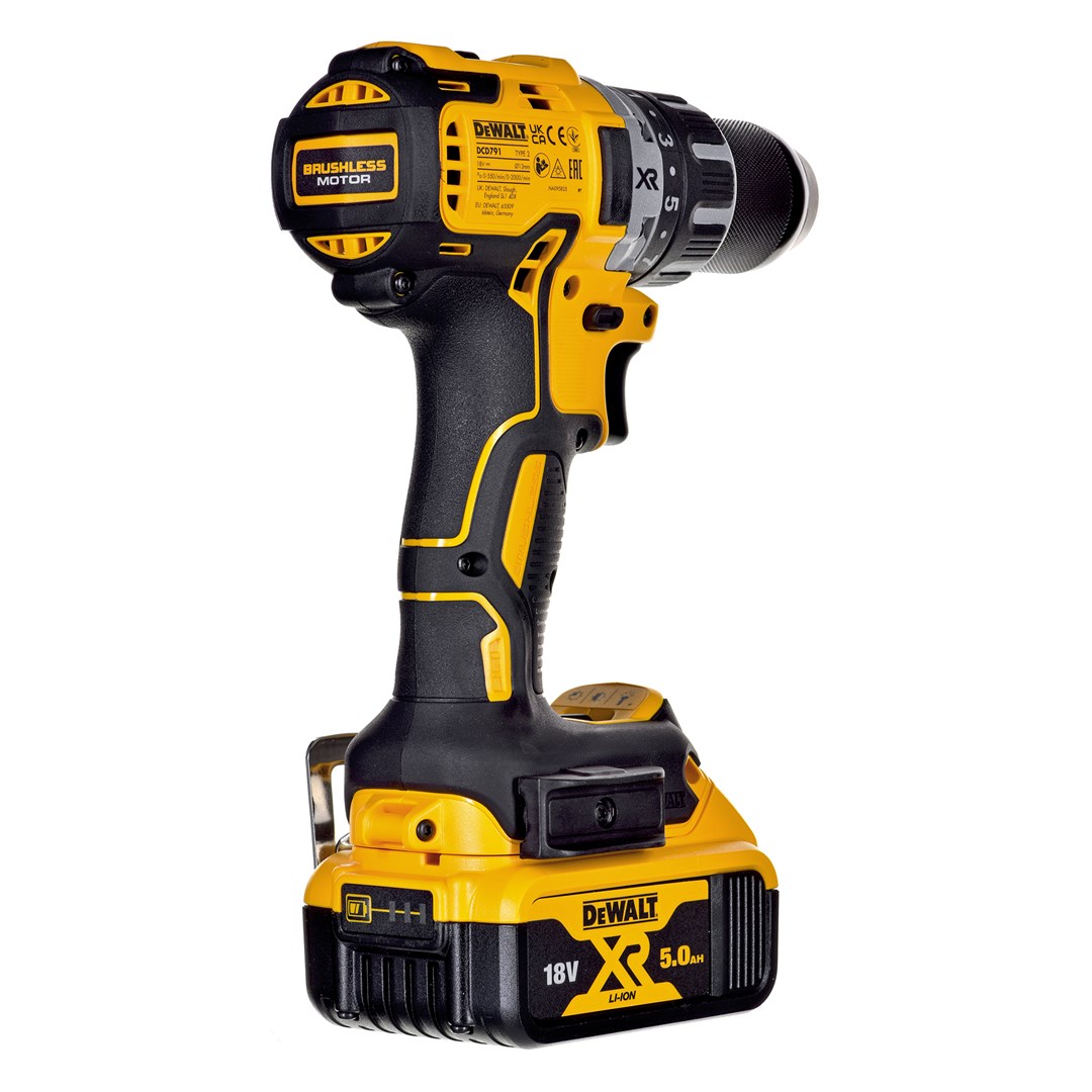Suktuvas-gręžtuvas DeWalt DCD791P2; 18 V; 2x5,0 Ah akum.