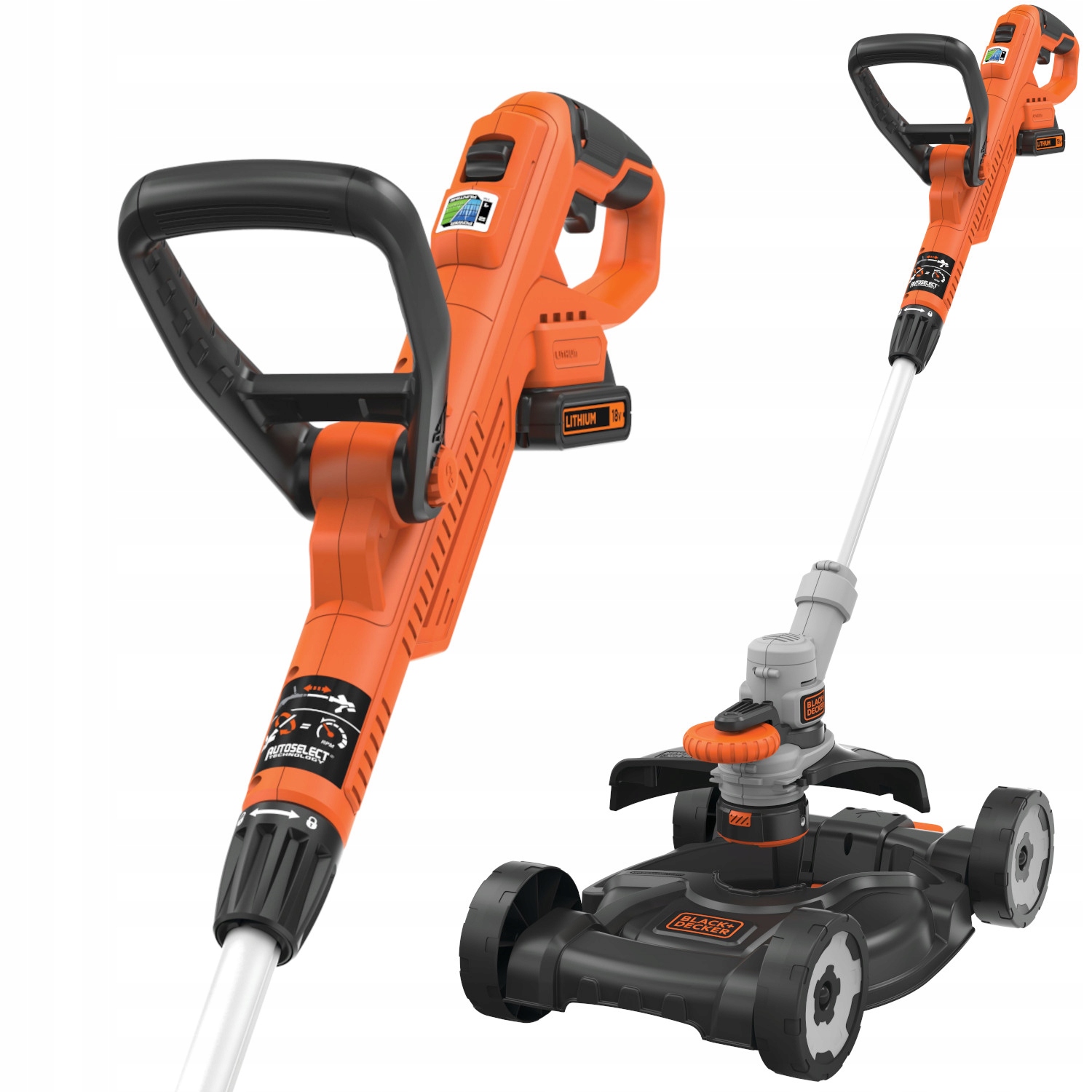 Akumuliatorinė žoliapjovė Black&Decker Strimmer® STC1820CM 3-in-1