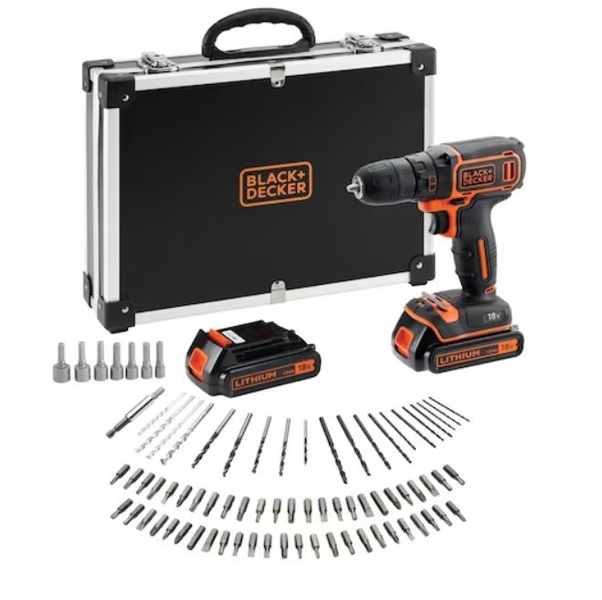 Akumuliatorinis suktuvas – gręžtuvas Black & Decker ,BDCDC18BAFC