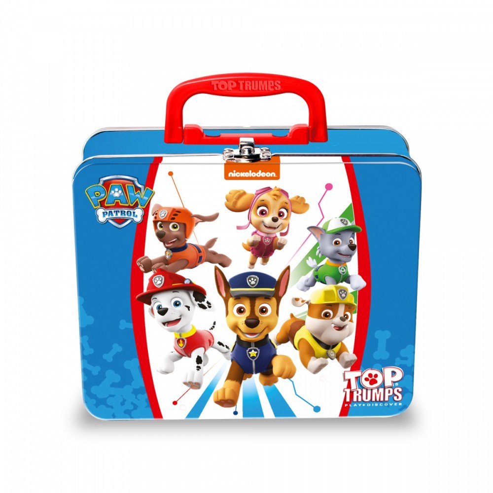 Kortų žaidimas dėžėje šunyčiai patruliai (paw patrol) top trumps