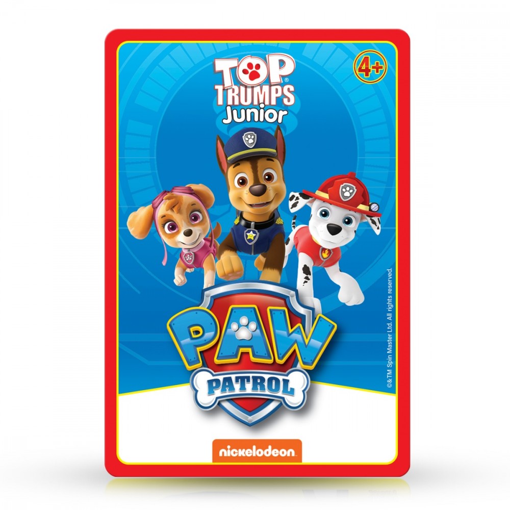 Kortų žaidimas dėžėje šunyčiai patruliai (paw patrol) top trumps