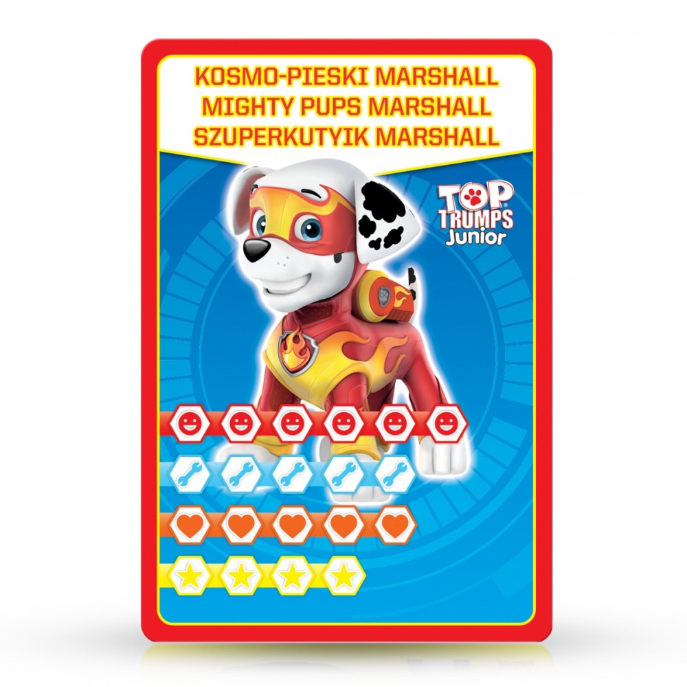 Kortų žaidimas dėžėje šunyčiai patruliai (paw patrol) top trumps