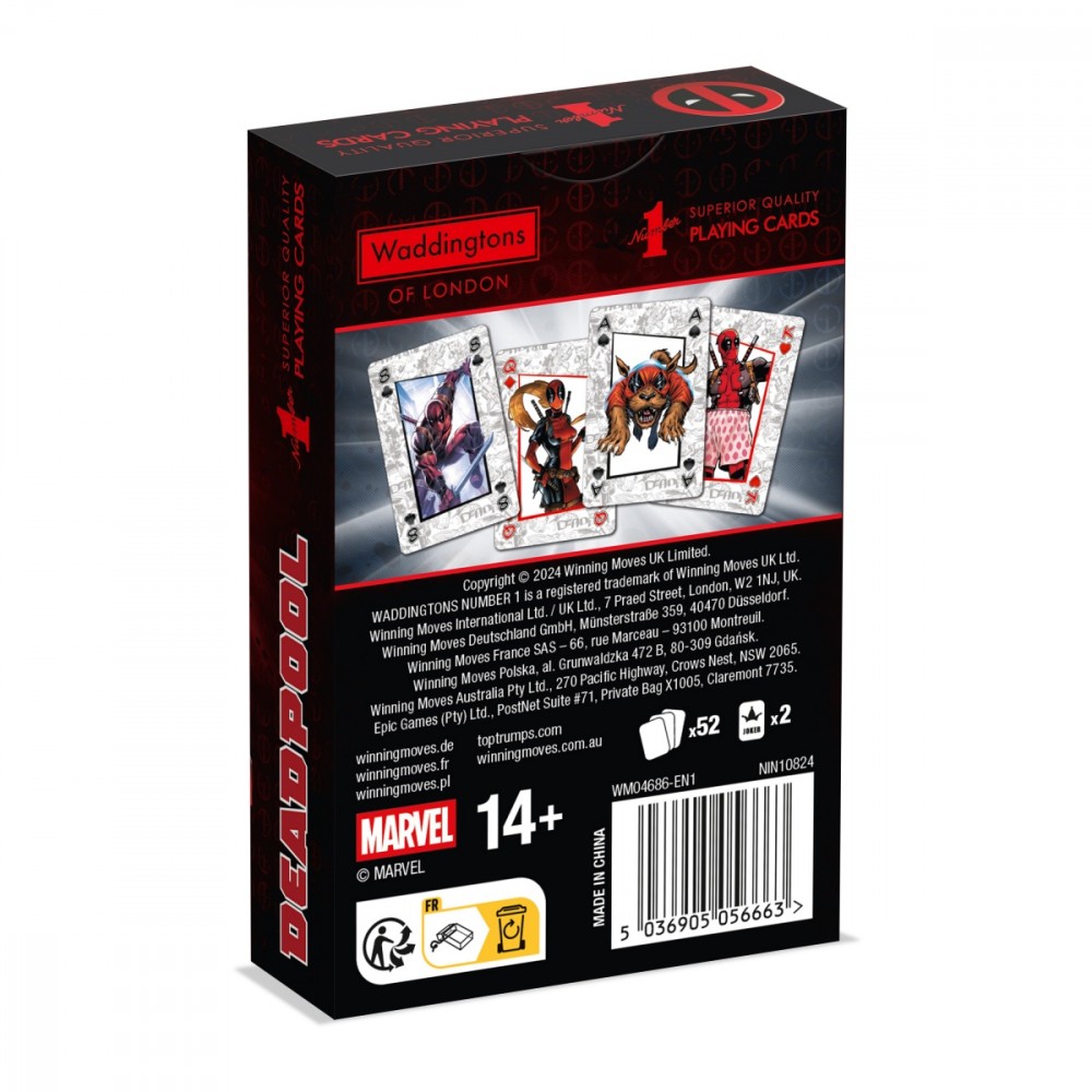 Winning moves deadpool žaidimo kortos waddingtons no.1 (anglų)