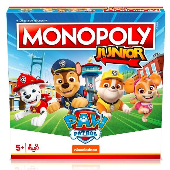 Stalo žaidimas monopoly junior šunyčiai patruliai (paw patrol) hasbro, pl