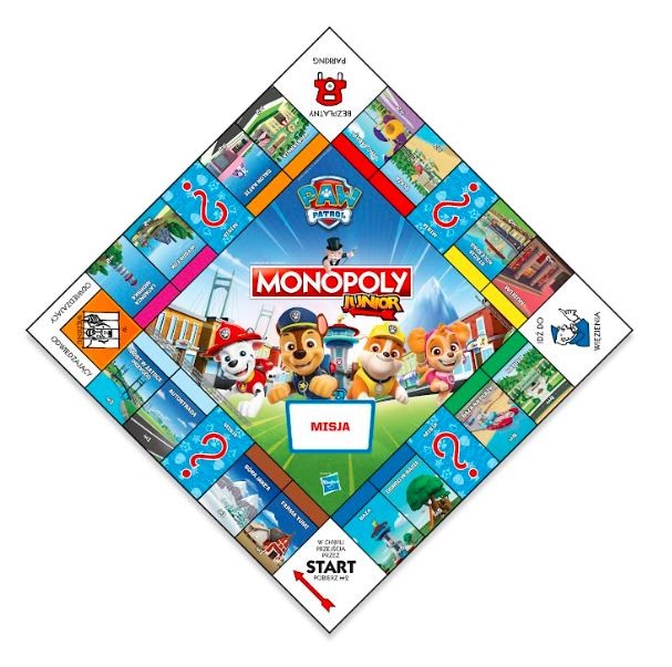 Stalo žaidimas monopoly junior šunyčiai patruliai (paw patrol) hasbro, pl