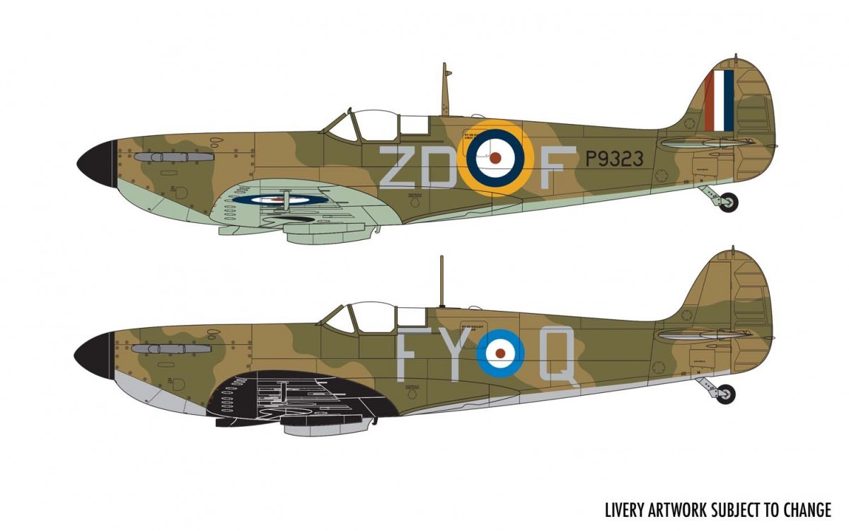 Airfix - supermarine spitfire mk.ia, 1/48, a05126a, color