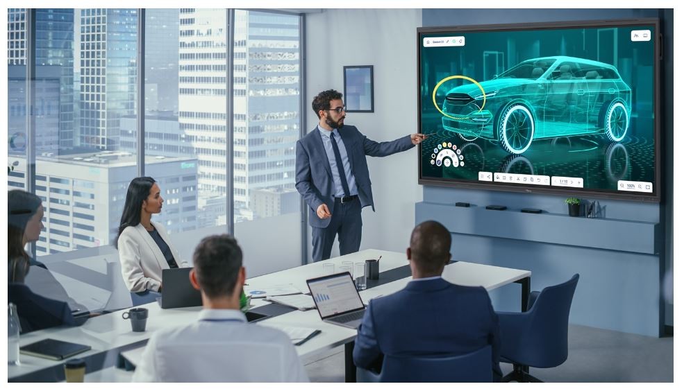 Projektorius interaktyvus jutiklinis ekranas optoma premium creative touch 65