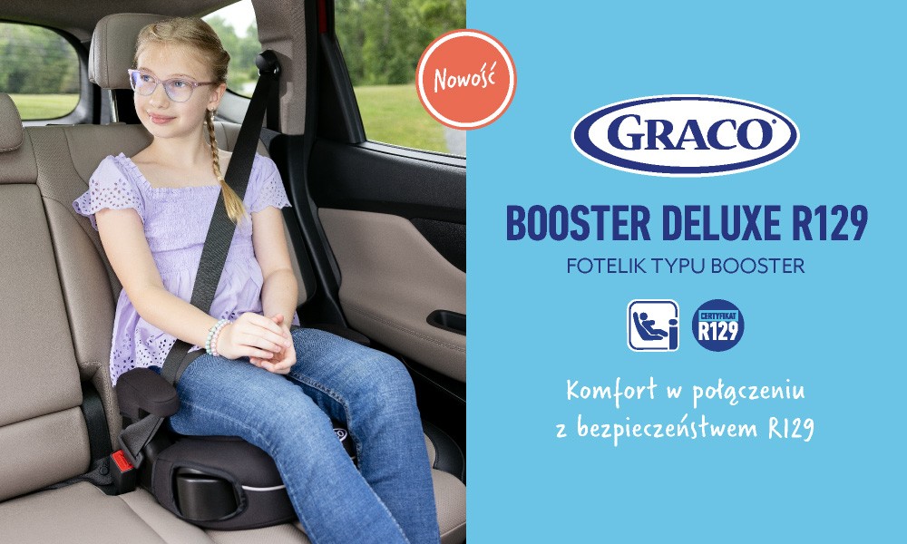 Automobilinė kėdutė/sėdynė graco booster deluxe r129, 22-36 kg, black