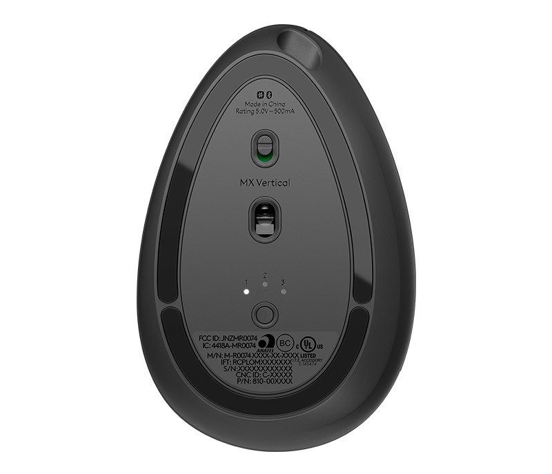 Vertikali pelė logitech mx vertical graphite