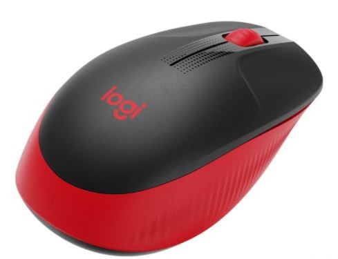 Belaidė pelė logitech m190, raudona