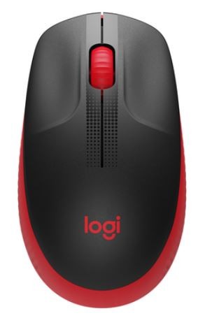 Belaidė pelė logitech m190, raudona