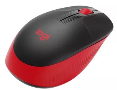 Belaidė pelė logitech m190, raudona