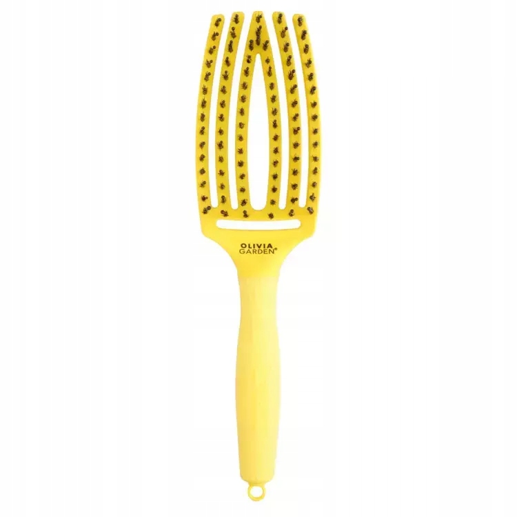 "Olivia Garden Fingerbrush Combo Medium Sweet Lemonade" plaukų šepetys