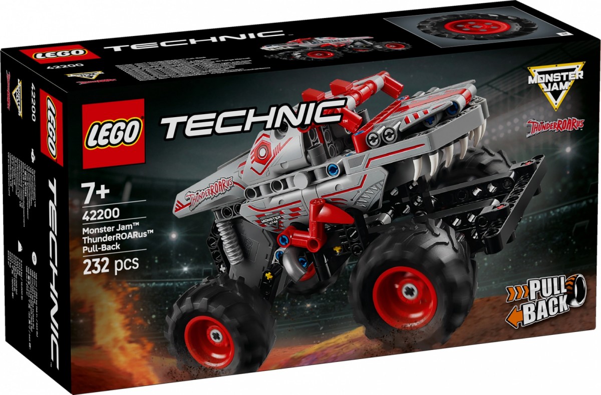 Lego® technic monster jam thunderroarus su atgaliniu mechanizmu