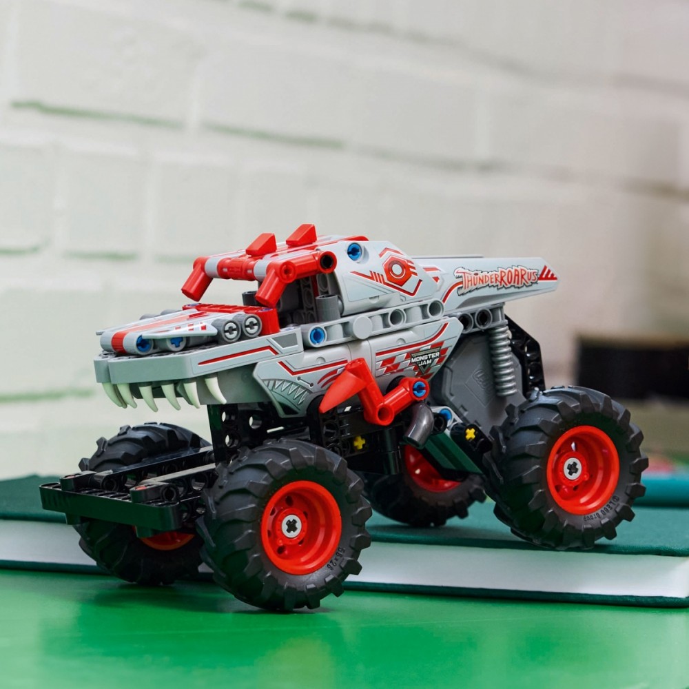Lego® technic monster jam thunderroarus su atgaliniu mechanizmu