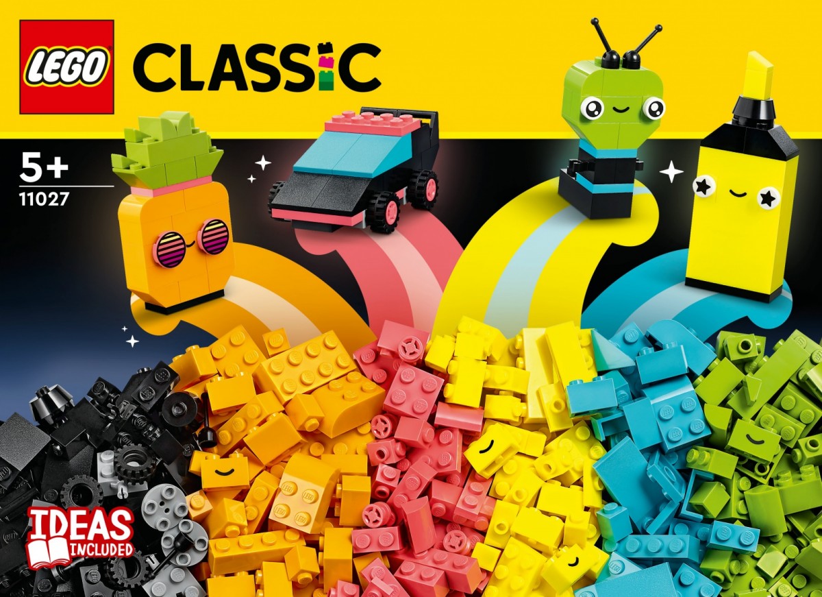 11027 lego® classic kūrybiškos neoninės pramogos