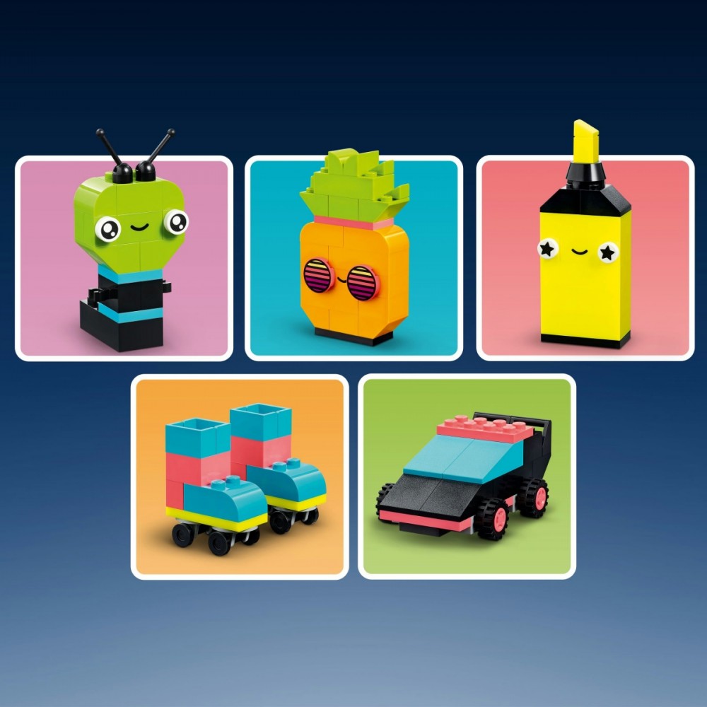 11027 lego® classic kūrybiškos neoninės pramogos
