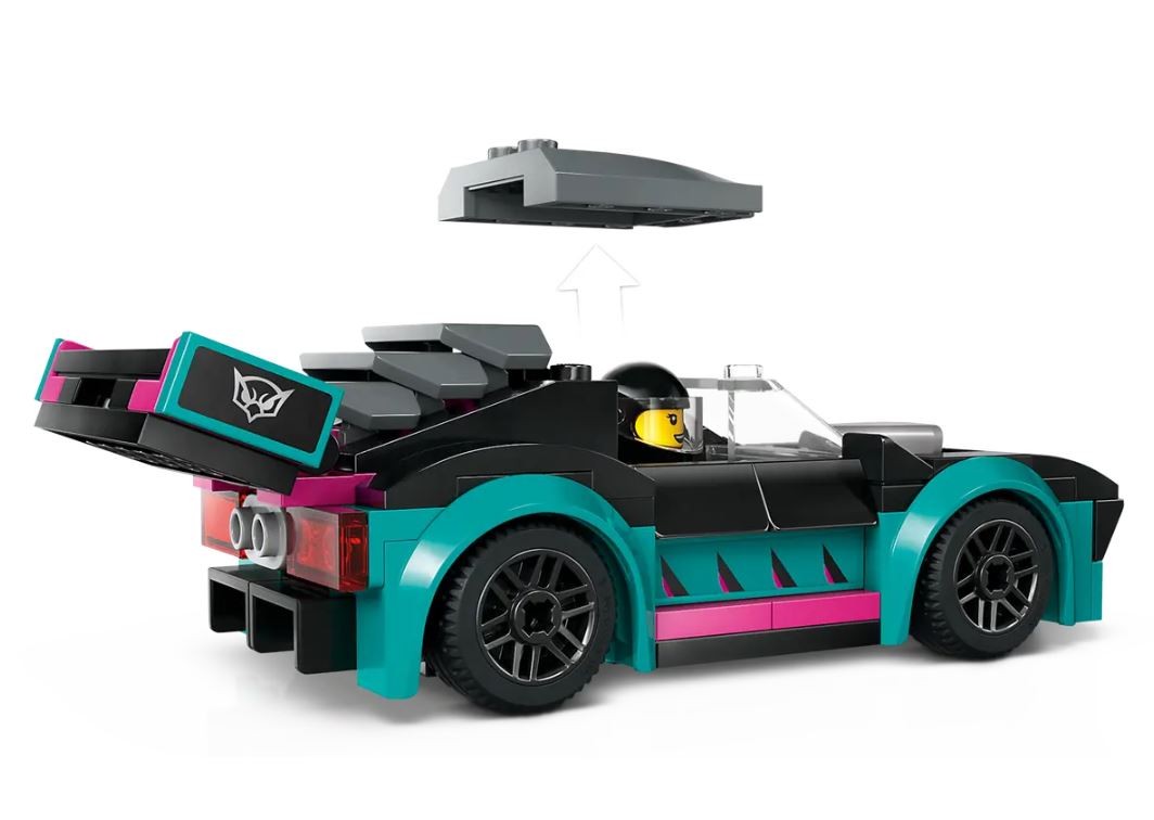 60406 lego® city lenktyninis automobilis ir automobilių gabenimo sunkvežimis
