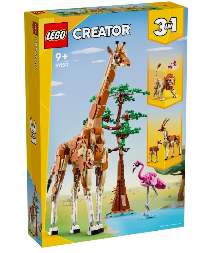 Safari laukiniai gyvūnai, lego, 9+, spalvotas