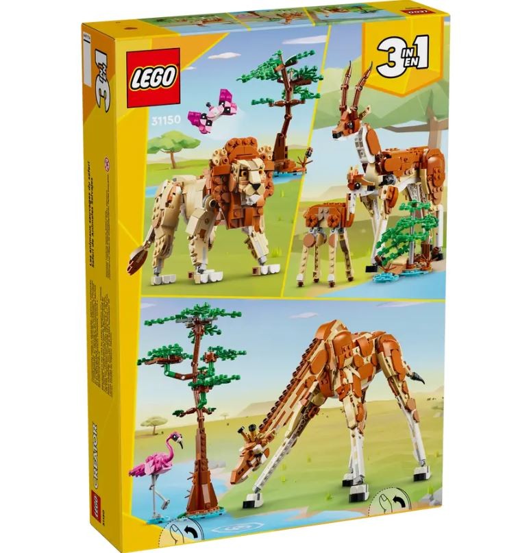 Safari laukiniai gyvūnai, lego, 9+, spalvotas