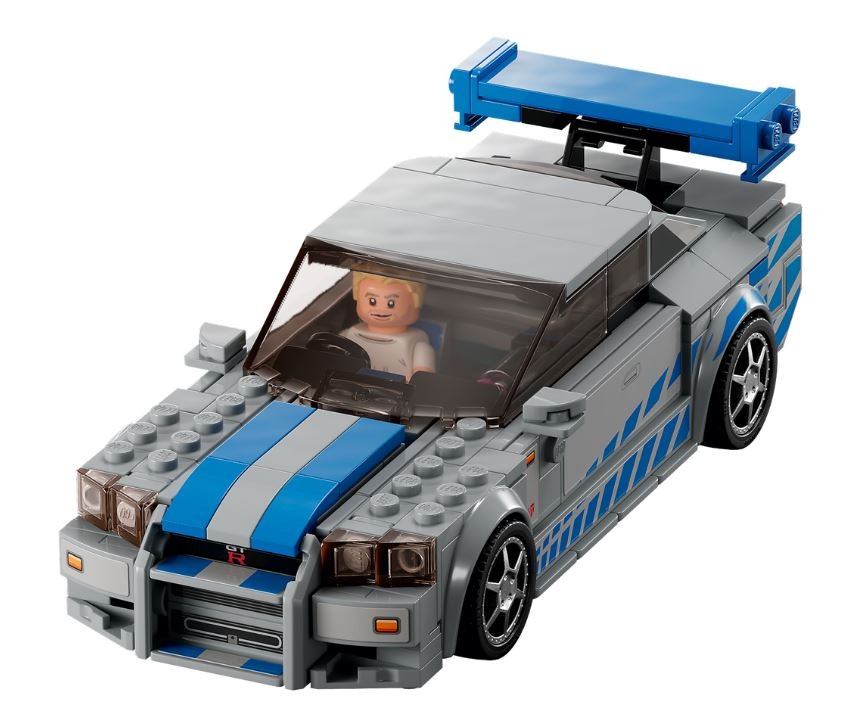 Automobilis nissan skyline gt-r (r34) iš filmo „greiti ir įsiutę“, pilkas