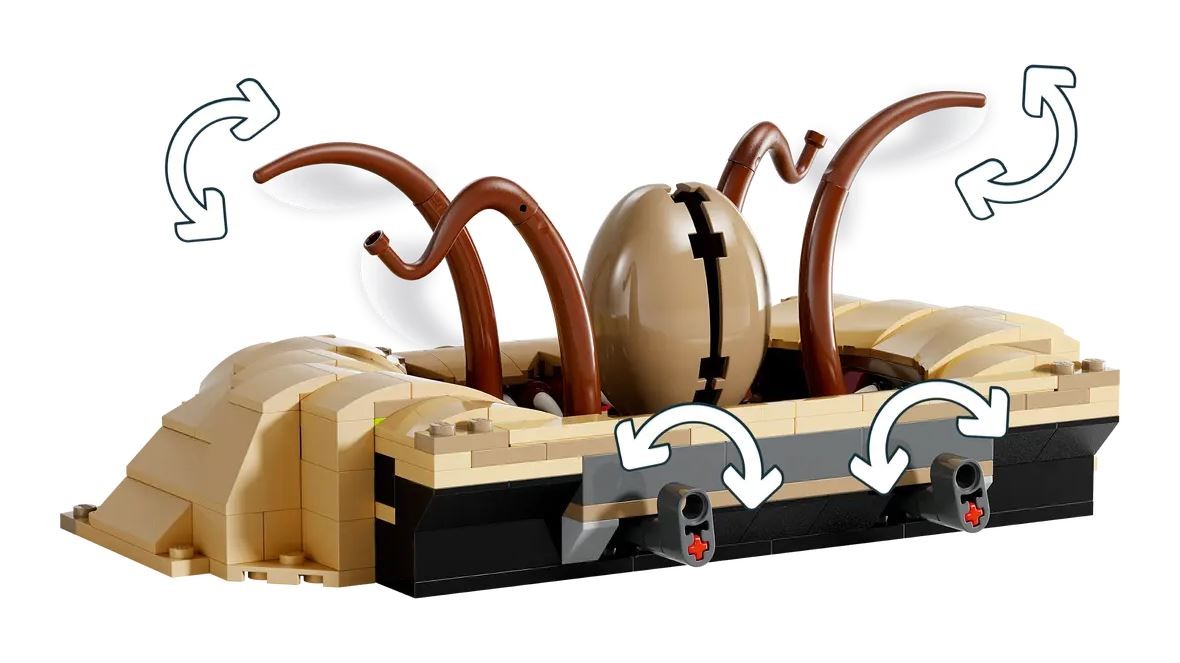 Lego star wars dykumos skifas ir sarlako duobė, smėlio/ruda