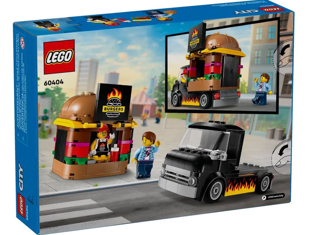 Mėsainių sunkvežimis, lego, spalvotas